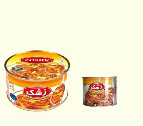 قیمت کنسرو قیمه زشک  + مشخصات بسته بندی عمده و ارزان